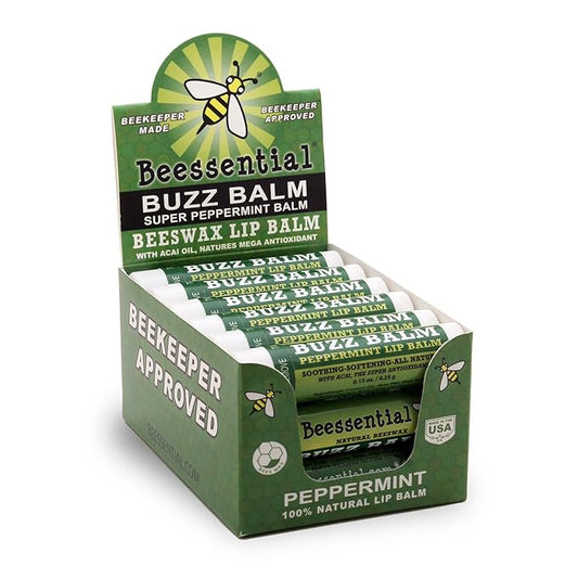 Beessential Natural Bulk Lip Balm, Peppermint, 18 Pack | For Men, Women, and Children. Great for Gifts, Showers, & More-VivaGrace Women