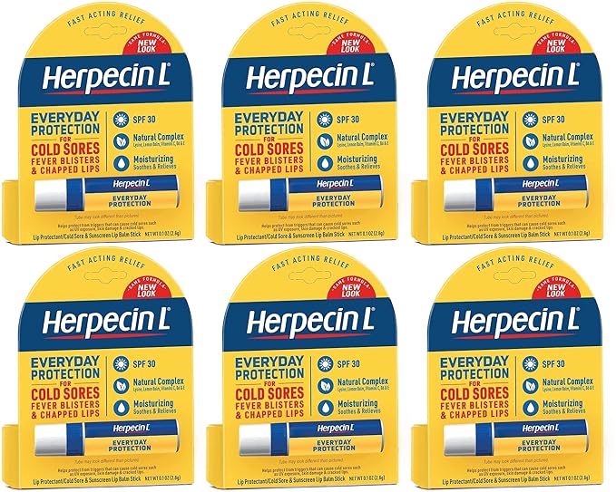 Herpecin-L Everyday Protection SPF 30 Lip Balm 0.1 Oz. - Pack of 6-VivaGrace Women