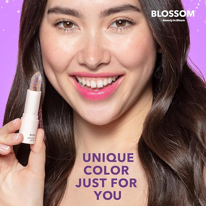 Blossom pH Adjusting Shimmering Lip Balm Moisturizing Glitter Sparkle Lip Balm, 0.12oz./3.5g, Moonstone-VivaGrace Women