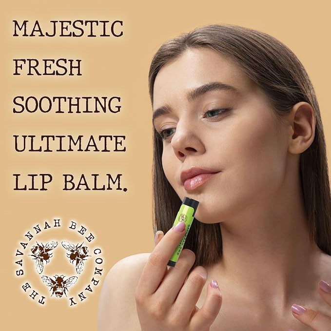 Savannah Bee Lip Balm Hanger 0.15 oz - Invigorating Mint Flavor - Natural Ingredients for Supple, Soft Lips - Convenient Hanger Design (.15 Oz, Key Lime)-VivaGrace Women