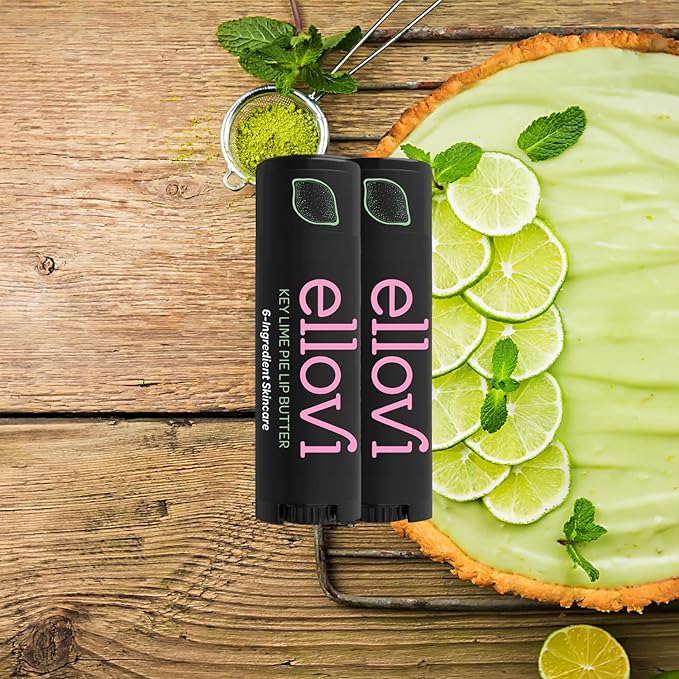 Natural Lip Butter Lip Balm - Key Lime - Pure Enough to Eat - Made With Just 6 Vegan Ingredients - Moisturizing Lip Care for All Day Hydration (2-Pack)-VivaGrace Women