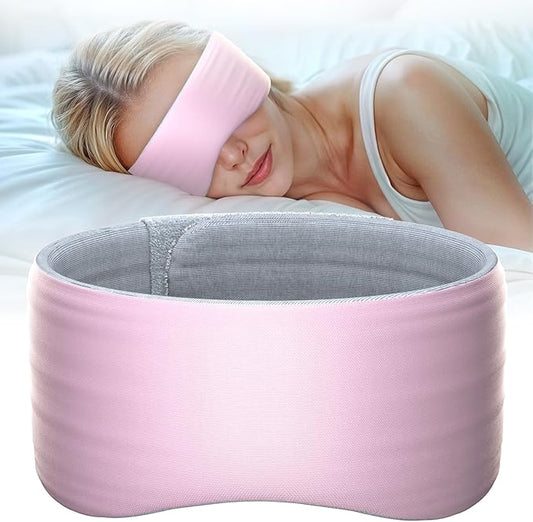 Sleep Mask, Eye Mask for Sleeping, Upgrade Ultra-Soft Blackout Eye Cover for Women Men, Wider Adjustable Strap for Side Sleeper, Travel, Nap, Yoga, Relief Eye, Pink-VivaGrace Women