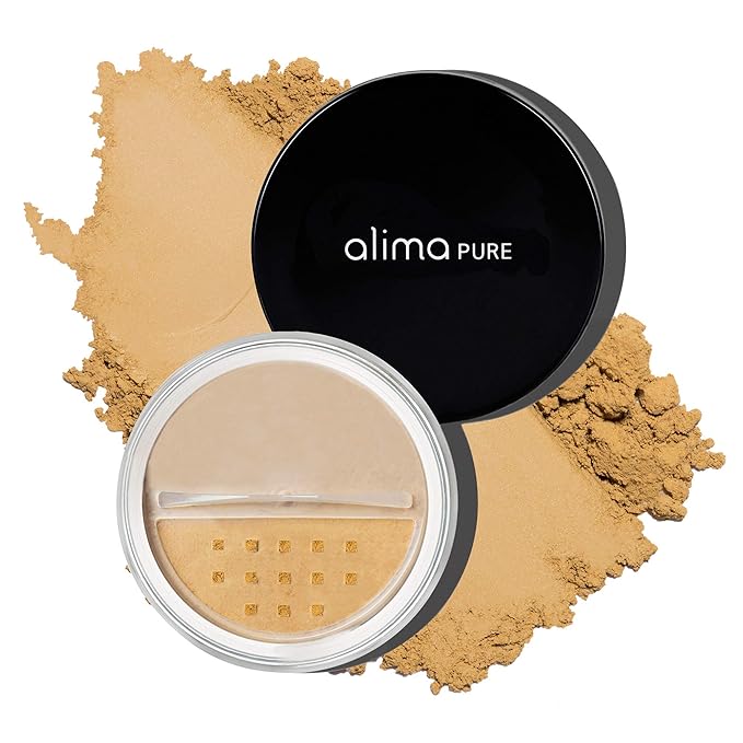 Alima Pure Matte Foundation Loose Mineral Powder Foundation Makeup, Loose Powder Makeup Oil Free Talc Free Powder, Natural Makeup Mineral Foundation Full Coverage Natural Foundation Powder .15 oz/4.5-VivaGrace Women