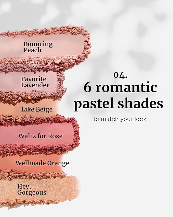 VDL Cheekstain Pastel Blush for Cheeks (Waltz for Rose, 0.2oz)- Lightweight, Velvet Powder Formula - Seamless, Long-Lasting, Natural-Looking Glow | Korean Makeup-VivaGrace Women