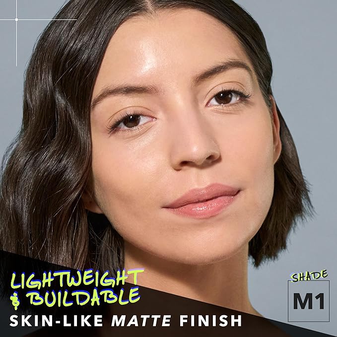 COVER FX Power Play Foundation - Shade M1 - Buildable Full Coverage - Waterproof Sweat-Proof Transfer-Proof - Natural Matte Finish - All Skin Types-VivaGrace Women