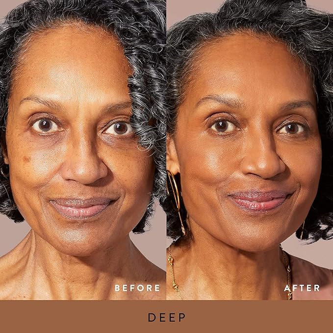 LAURA GELLER NEW YORK Baked Double Take Powder Foundation - Deep - Buildable Medium to Full Coverage - Matte Finish-VivaGrace Women