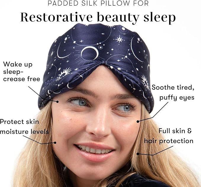 DROWSY Silk Sleep Mask. Face-Hugging, Padded Silk Cocoon for Luxury Sleep in Total Darkness. (Cosmic Energy)-VivaGrace Women
