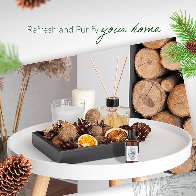 HBNO Fir Needle Essential Oil - 1 oz (30ml) Travel Size - Natural Fir Needle Oil - Perfect for Cleaning, Aromatherapy, DIY, Soap & Diffuser-VivaGrace Women
