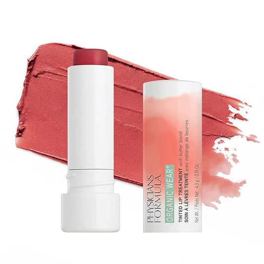 Physicians Formula Organic Wear All Natural Tinted Lip Balm Treatment, Red Love Bite | Dermatologist Tested, Clinicially Tested-VivaGrace Women