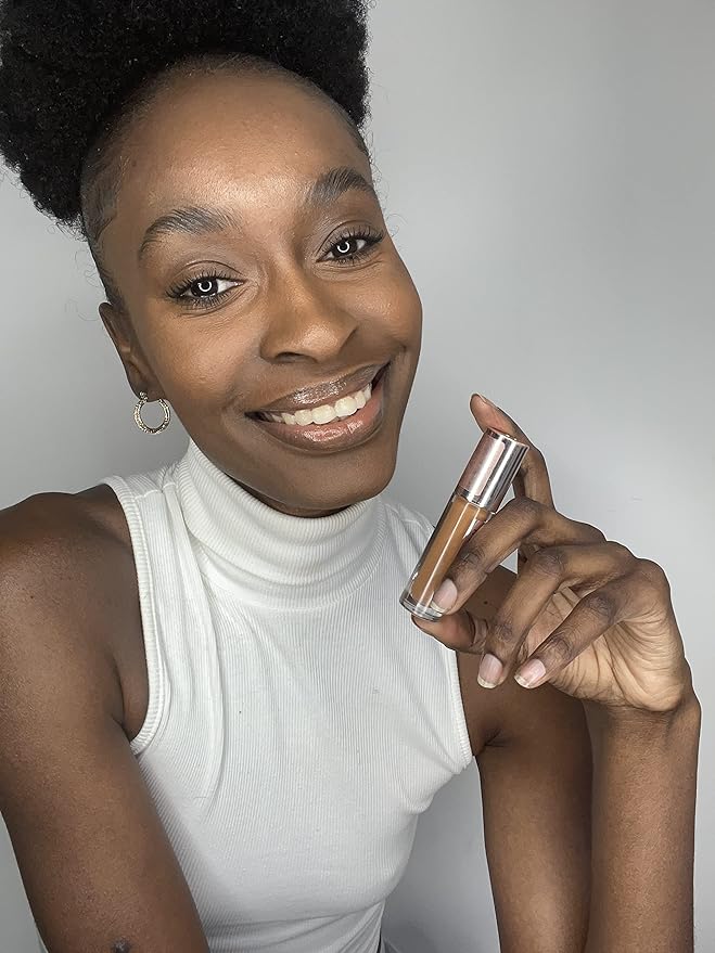 Makeup Revolution Conceal & Define Concealer, Full Coverage Makeup Concealer, Matte Finish & Long Wear, For Dark or Deep Skin Tones, Vegan, C14.5, 4ml-VivaGrace Women