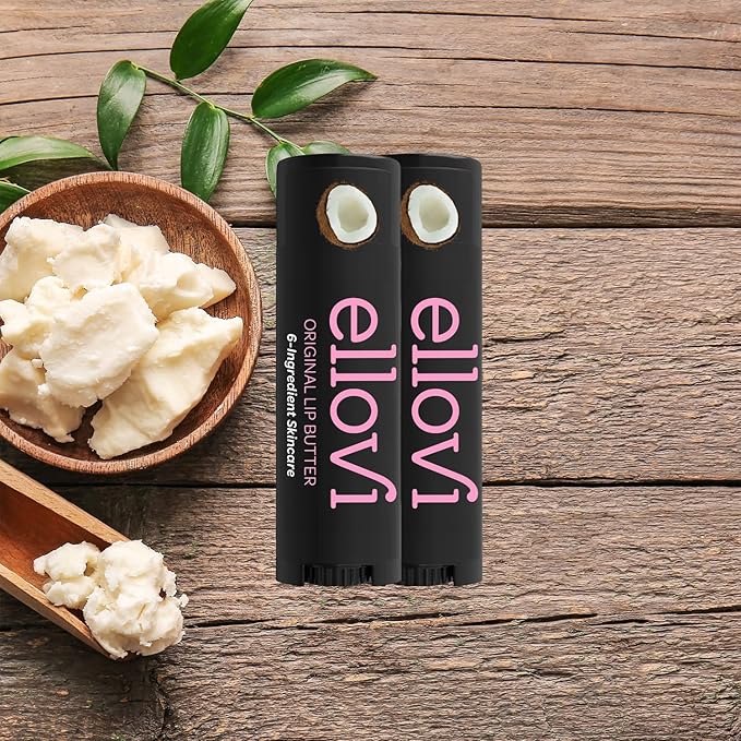 Natural Lip Butter Lip Balm - Original - Pure Enough to Eat - Made With Just 6 Vegan Ingredients - 100% Natural & Organic Moisturizing Lip Care for All Day Hydration (Single)-VivaGrace Women