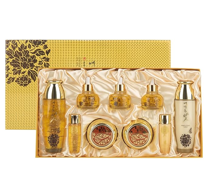 YEDAM YUN BIT Prime Luxury Gold Women Skin Care Set With Skin, Emulsion, Cream, Serum, Wrinkle Care Nourishing And Moisturizing, Calming Korea Cosmetics-VivaGrace Women