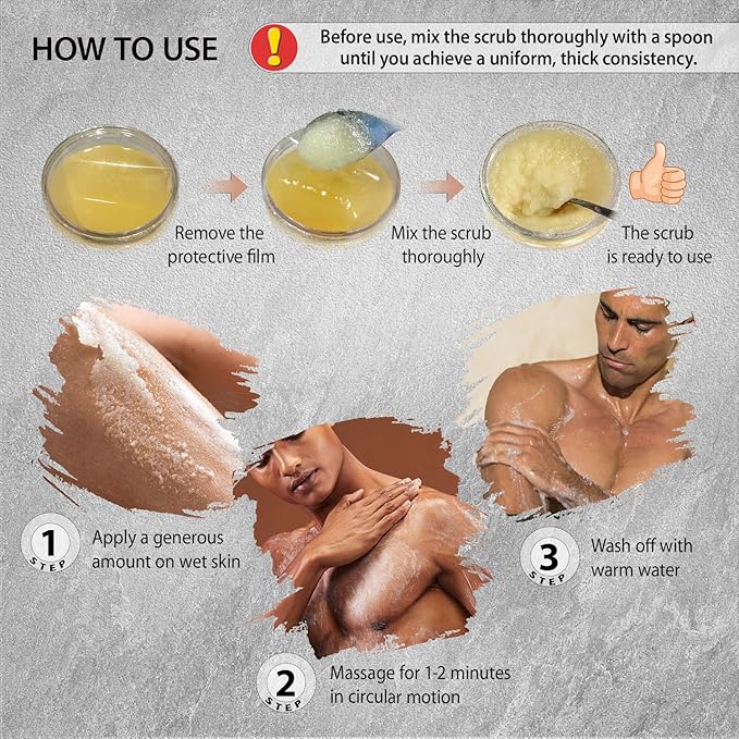 Salt Body Scrub Eucalyptus & Mint For Men– Moisturizes, Exfoliates & Nourishes Skin – Cleanses & Detoxifies with Dead Sea Minerals – Dead Sea Collection - 23.28 OZ-VivaGrace Women