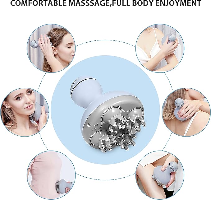 COMFIER Electric Scalp Massager Hair Growth,Handheld Head Massager for Headaches,84 Massage Nodes,Hair Massager,Deep Kneading and Stress Relief,Head Scratcher,Ideal Gifts for Mom,Dad,Women,Men-VivaGrace Women