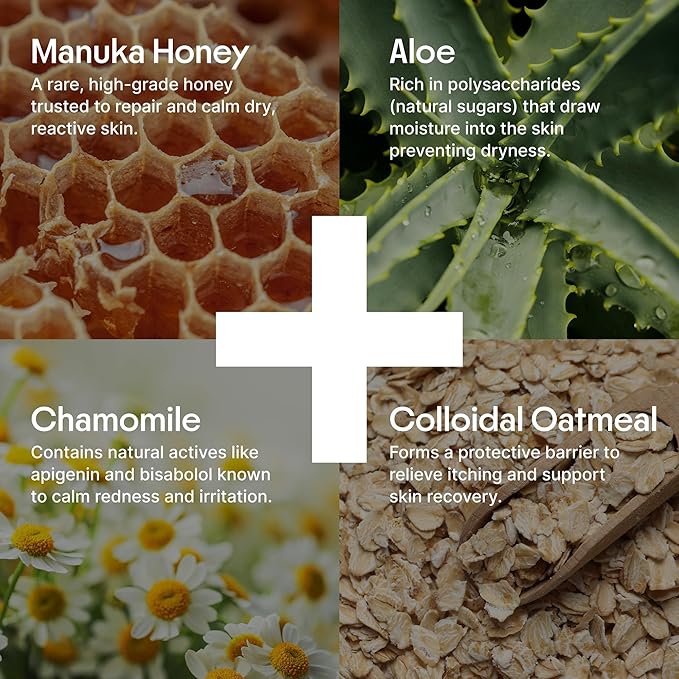 Clearbody Organics Colloidal Oatmeal Eczema Cream with Manuka Honey - 4 oz - Plant-Based Moisturizer & Eczema Ointment for Dry, Itchy Skin Relief-VivaGrace Women