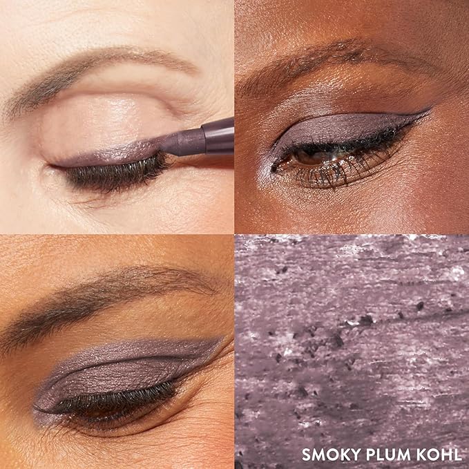 LAURA GELLER NEW YORK Kajal Longwear Kohl Eyeliner Pencil - Smoky Plum Kohl - Caffeine and Vitamin E - Smooth & Blendable Liner - Built-In Sharpener-VivaGrace Women