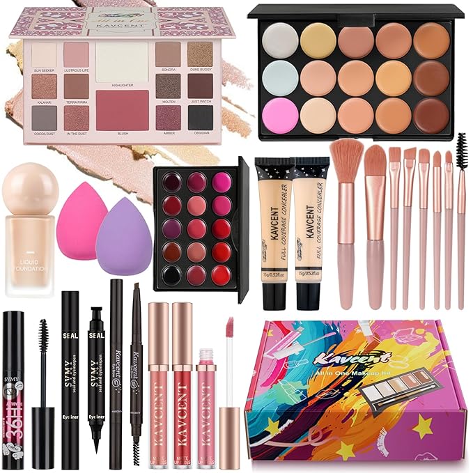 Makeup Kit Makeup Set for Women Teens full Kit Makeup Kits for Teenagers Makeup Gift Sets for Teen Girls Women Christmas Girls Gifts Eyeshadow-VivaGrace Women