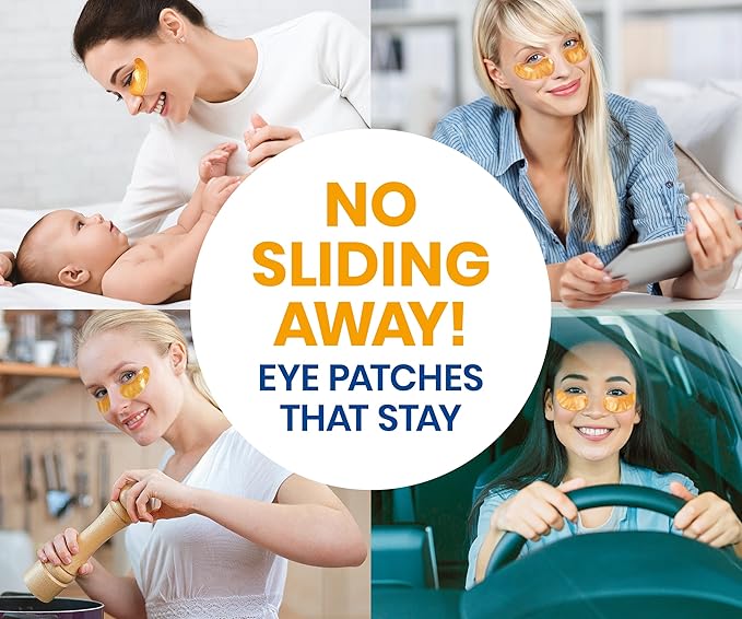 Stylia Under Eye Patches for Puffy Eyes and Dark Circles (20 Pairs) - 24k Gold Under Eye Mask with Vitamin C, Hyaluronic Acid, Pearl Extract - Eye Masks for Dark Circles and Puffiness-VivaGrace Women