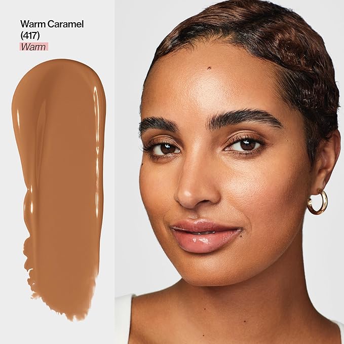 Revlon Illuminance Tinted Serum, Triple Hyaluronic Acid, Evens Out Skin Tone Over Time and Hydrates All Day, SPF 15, 417 Warm Caramel, 0.94 fl oz.-VivaGrace Women
