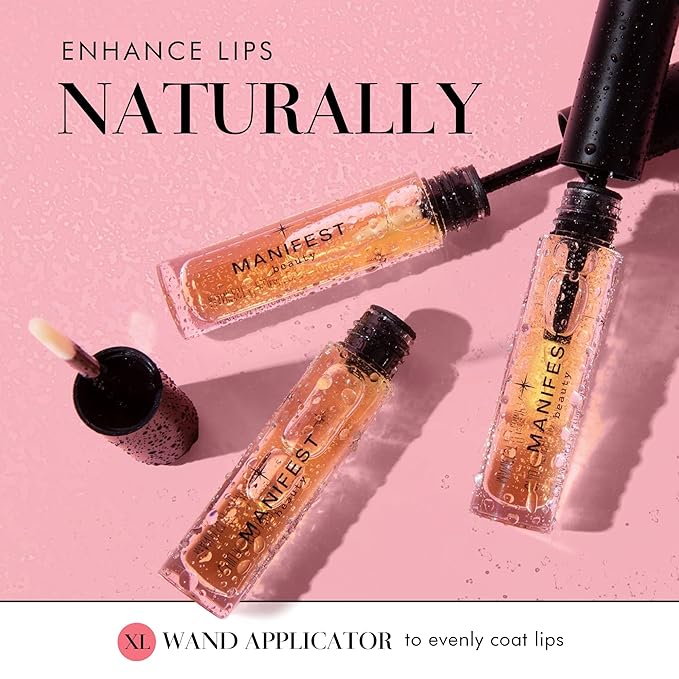BIG POUT ENERGY Lip Plumper, Chili-Infused Lip Plumping Oil for Full and Smooth Lips, Lip Gloss Finish, With Easy Swipe XL Wand Applicator, Crystal Clear, 0.12 fl oz-VivaGrace Women