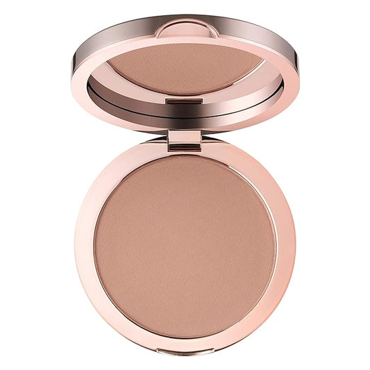 delilah - Sunset - Matte Bronzer Compact - Light Medium - Easily Blendable - Silky texture, Lightweight, Long-lasting, Natural hydration - Sun Kissed glow - Paraben Free - Cruelty-Free - 0.39 Oz-VivaGrace Women