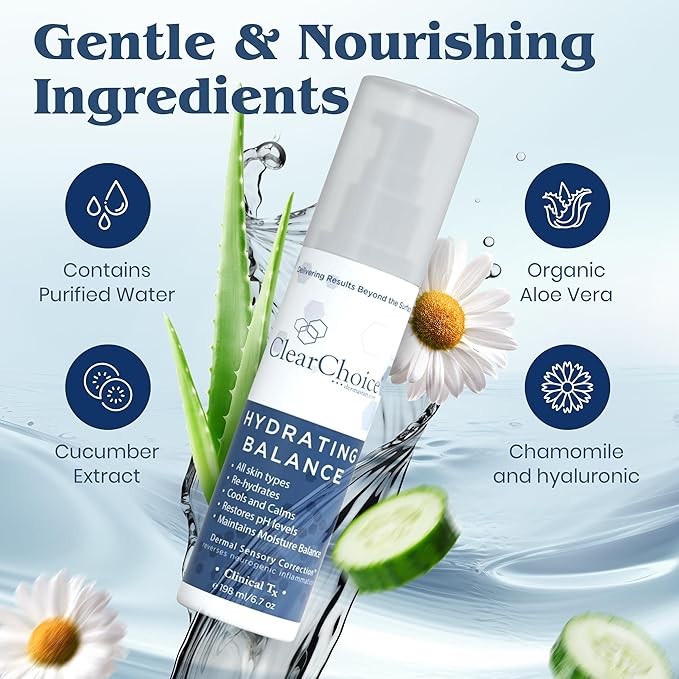 Clear Choice Hydrating Balance Facial Mist 6.7oz – Rejuvenating Spray for All Skin Types, Tightens Pores, Prolongs Makeup, Restores pH Balance-VivaGrace Women