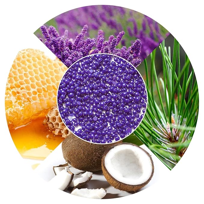 Hard Wax Beads for Hair Removal, Wax Beans for Sensitive Skin, 10 Oz/bag (Lavander), Ideal for Brazilian Waxing, Pearl Wax for Eyebrow, Bikini, Legs At Home-VivaGrace Women