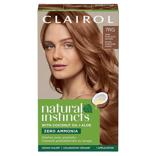 Clairol Natural Instincts Demi-Permanent Hair Dye, 7RG Dark Rose Gold Blonde Hair Color, Pack of 1-VivaGrace Women