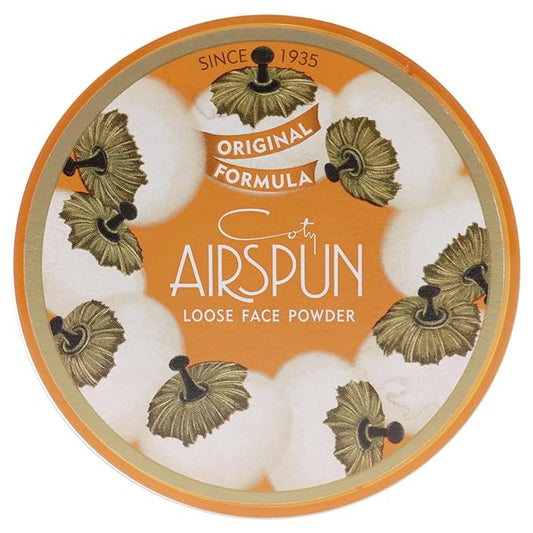 Coty Airspun Loose Face Powder 2.3 Ounce Honey Beige Light Peach Tone Loose Face Powder, for Setting or Foundation, Lightweight, Long Lasting, Pack of 1-VivaGrace Women