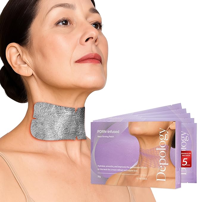depology Tightening and Lifting Neck Wrinkle Patches with Cream, PDRN Deep Collagen Neck Mask, Firming Patch with PDRN、Collagen and Niacinamide Cream-VivaGrace Women