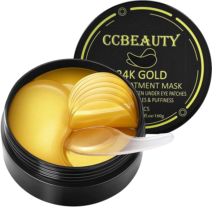 CCbeauty 24K Gold Under Eye Patches for Puffy Eyes, Dark Circles and Puffiness, Collagen Hydrating Mask Skincare, Gel Pads for Eye Bags and Wrinkles Under Eye Treatment,30pairs-VivaGrace Women