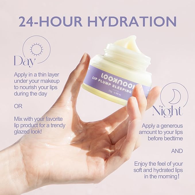 Lip Mask Overnight Collagen Treatment for Dry, Cracked Lips - Moisturizing Lip Balm with Shea Butter, Collagen, and Ceramide - Nourishing Lip Treatment for Dry Lips-VivaGrace Women