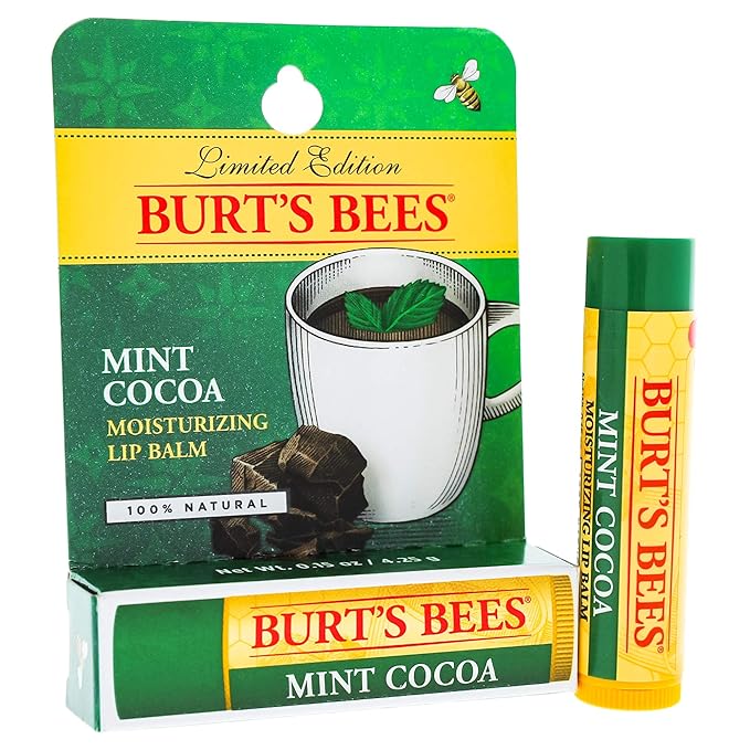 Burt's Bees Lip Balm Blister, Mint Cocoa, 0.15 Ounce-VivaGrace Women