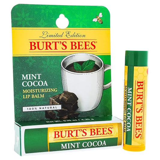 Burt's Bees Lip Balm Blister, Mint Cocoa, 0.15 Ounce-VivaGrace Women