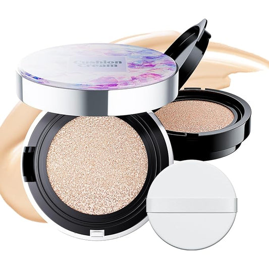 Mushroom Head Air Cushion CC Cream - BB Cream Foundation Makeup Moisturizing Concealer Long-Lasting, Cushion Foundation Full Coverage Self Adjusting (Ivory, 1 PCS)-VivaGrace Women