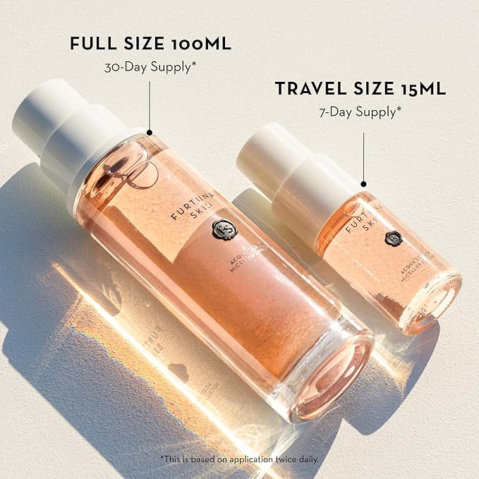 Furtuna Skin Micellar Cleansing Essence Water - Dual-Use Cleanser & Toner, Nutrient-Rich, pH Balanced, Organic Botanicals, Dermatologist Approved-VivaGrace Women