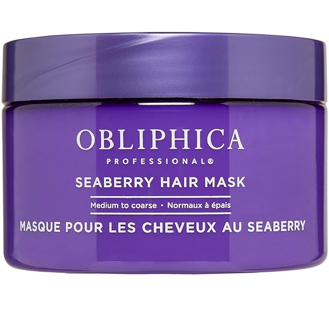 Obliphica Seaberry Hair Mask - Deep Conditioning Hydrating Treatment for Dry and Damaged Hair - Moisturizing Hair Repair and Growth Mask for Medium, Coarse, and Color-Treated Hair - 8.5 Ounces-VivaGrace Women
