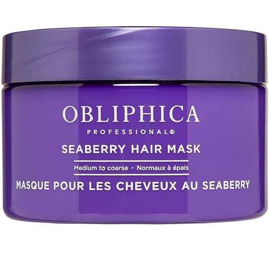Obliphica Seaberry Hair Mask - Deep Conditioning Hydrating Treatment for Dry and Damaged Hair - Moisturizing Hair Repair and Growth Mask for Medium, Coarse, and Color-Treated Hair - 8.5 Ounces-VivaGrace Women