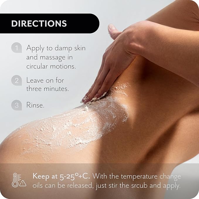 Exfoliating Body Scrub with Sea Salt & Coconut - Nourishing Restores Cleanser Body Balm - Home Spa Care, Vegan, Organic (10.58 Oz, Coconut)-VivaGrace Women