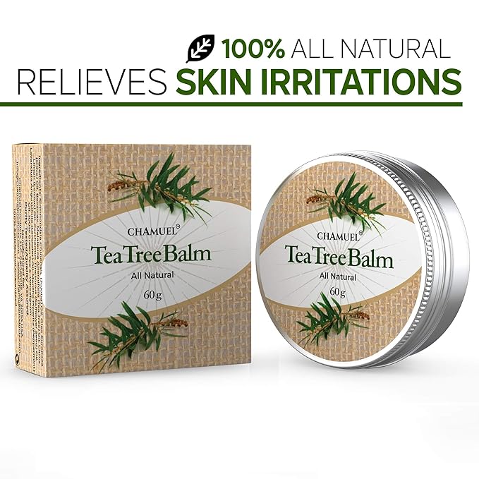 Tea Tree Oil Balm -100% All Natural | Great Cream for Soothing Irritations like Rashes, Insect Bites, Folliculitis, Acne, Itches, Dry Heels, Cuticles, Saddle Sores and more!-VivaGrace Women