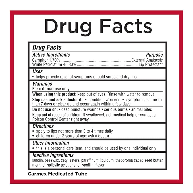 Carmex Medicated Lip Balm Sticks, Lip Moisturizer for Dry, Chapped Lips, 0.15oz, 3 Count (2 Packs) plus 1 Count Carmex Lip Balm Tube, 0.35oz-VivaGrace Women