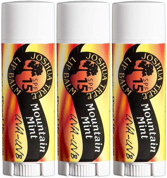 Joshua Tree Mountain Mint SPF 15 Organic Lip Balm (Pack of 3)-VivaGrace Women