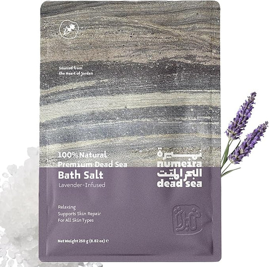 Dead Sea Salts for Soaking - Relaxing Salt Bath Soak for Body Rejuvenation - Natural Mineral Salts - Coarse Dead Sea Salt Bath Salts for Women & Men w/Lavender Infused Essential Oil (8.82 oz)-VivaGrace Women