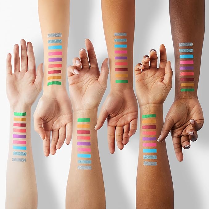 Juvia's Place Palette The Warrior III - Deep Emerald Green, Red, Violet, Cerulean Blue, Shades of 9, Pigmented Makeup Palette Eye Color & Shine-VivaGrace Women