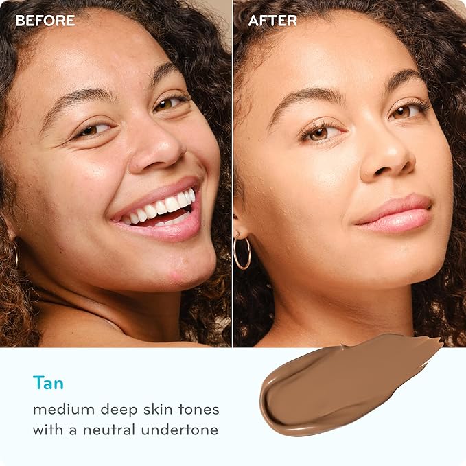 pūrlisse Ageless Glow Serum BB Cream SPF 40 - Glow BB Cream with SPF Enriched with Bakuchiol & Vitamin C to Help Improve Firmness & Reduce Wrinkles for Dewy Skin - Tan (1.4 oz)-VivaGrace Women