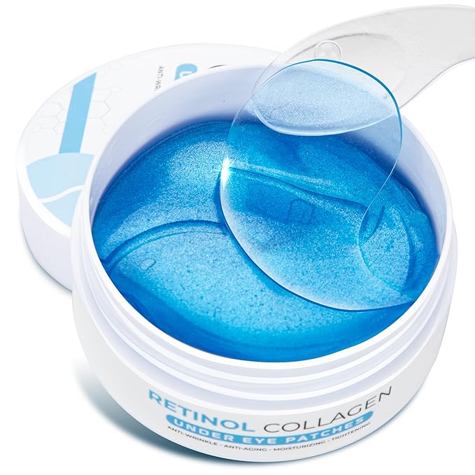 Eye Patches for Puffy Eyes 60 Pcs, 24k Gold Under Eye Patches for Dark Circles and Puffiness, Under Eye Mask Patches for Wrinkles, Dark Circles Under Eye Bags Treatment For Women And Men-VivaGrace Women