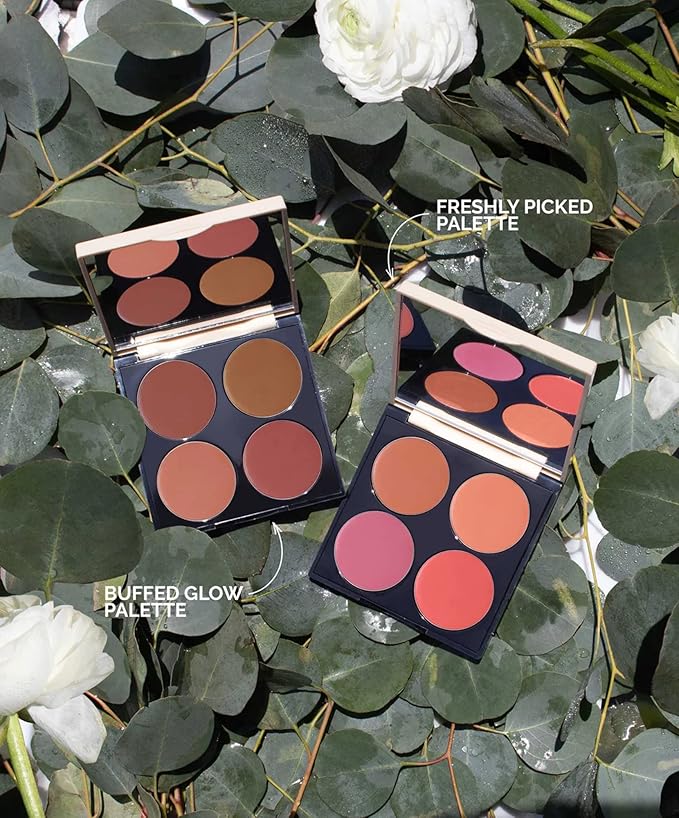 FITGLOW Beauty – Ceramide Cream Lip + Cheek Palette | Vegan, Woman-Owned Clean Beauty (Freshly Picked)-VivaGrace Women