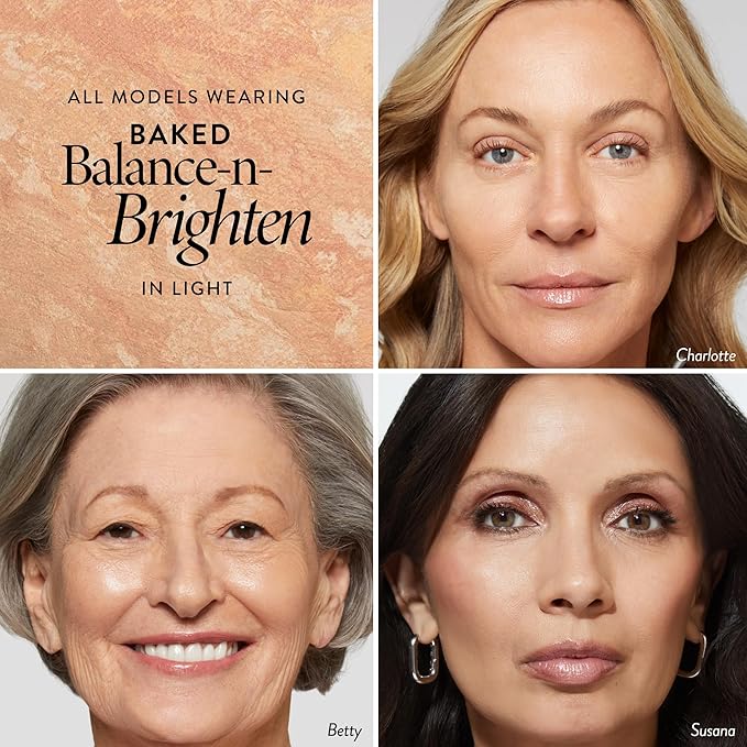 LAURA GELLER NEW YORK Award-Winning Baked Balance-n-Brighten To Go Travel Size Color Correcting Powder Foundation - Light - Buildable Light to Medium Coverage - Demi-Matte Natural-VivaGrace Women