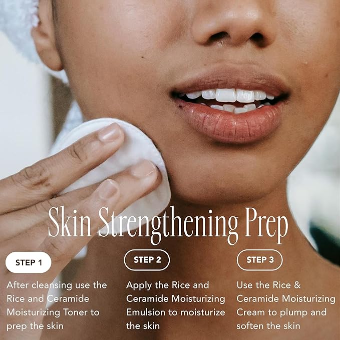 The Face Shop Rice Ceramide Moisturizing Toner - Rice Extract Rice Toner for Face - Strengthens Skin Barrier - Hydrating Targets Dryness - Lightweight Face Moisturizer - Glow Essence Korean Skin Care-VivaGrace Women