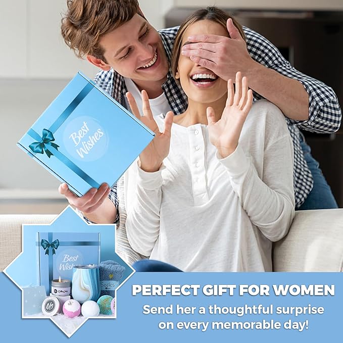 Spa Kit for Women - Spa birthday gifts for women - Relaxing Spa kit Basket- Self Care Package for women - lavender Relaxing Spa Gift Set - Spa Gift Set for Women, Sisters and Mothers Day-VivaGrace Women